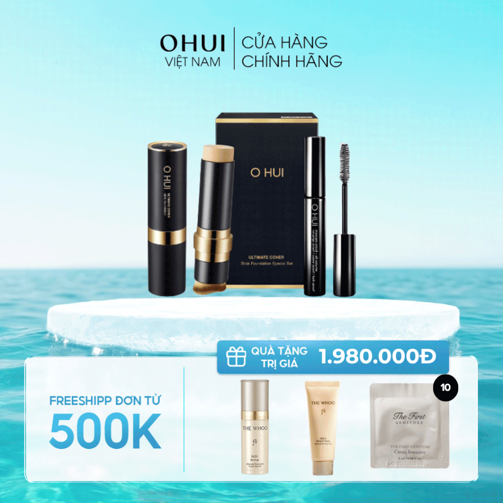 Bộ Kem Nền Dạng Thỏi Ohui Ultimate Stick Foundation 2pcs Set