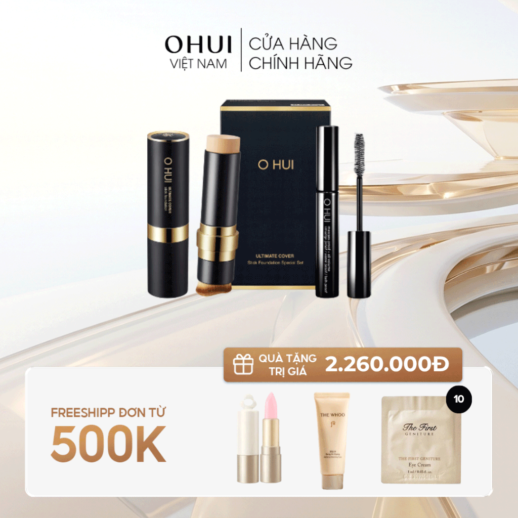 Bộ Kem Nền Dạng Thỏi Ohui Ultimate Stick Foundation 2pcs Set