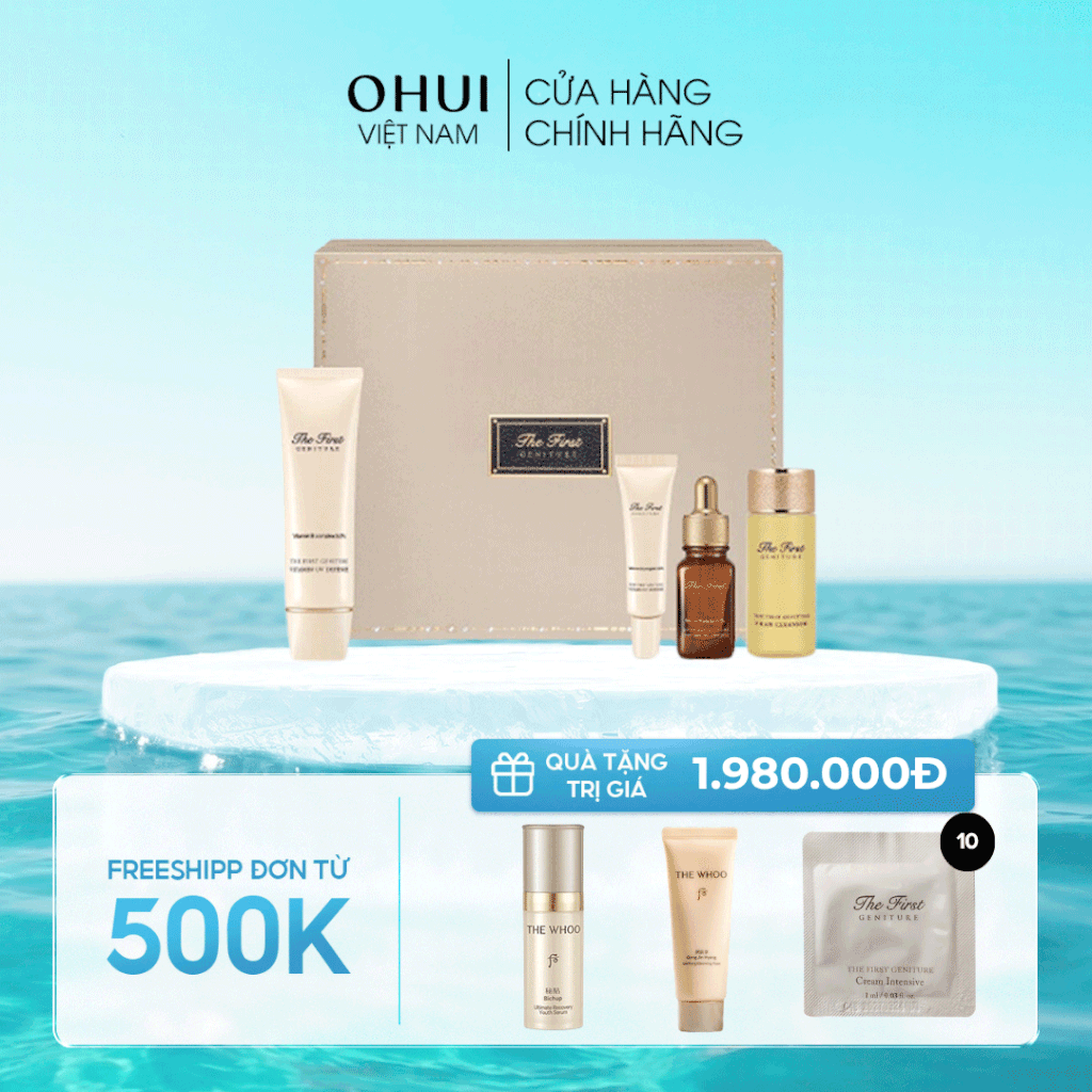 Bộ kem chống nắng dịu da và trẻ hóa Ohui The First Vitamin UV Defense