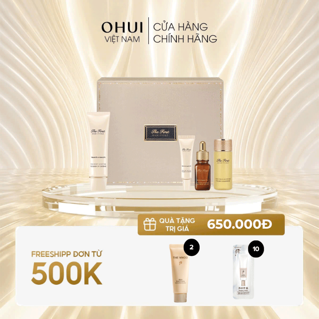Bộ kem chống nắng dịu da và trẻ hóa Ohui The First Vitamin UV Defense