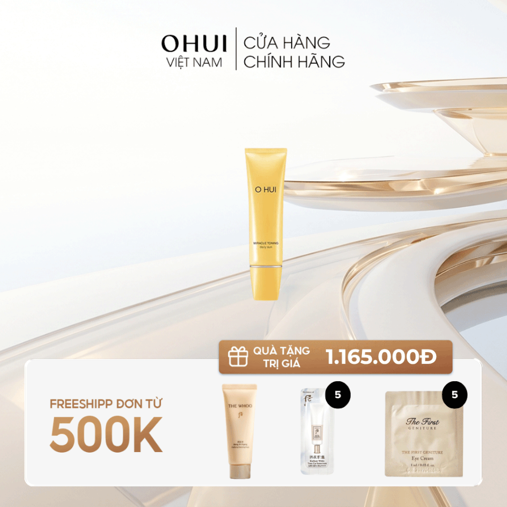 Kem Chống Nắng OHUI Miracle Toning Daily Sun SPF50+/PA++++