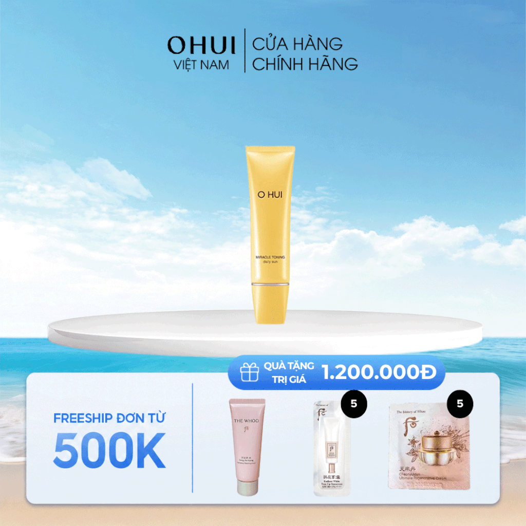 Kem Chống Nắng OHUI Miracle Toning Daily Sun SPF50+/PA++++