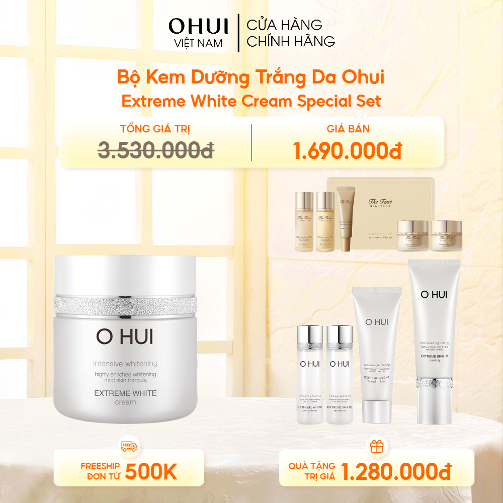 Bộ Kem Dưỡng Trắng Da Ohui Extreme White Cream Special Set