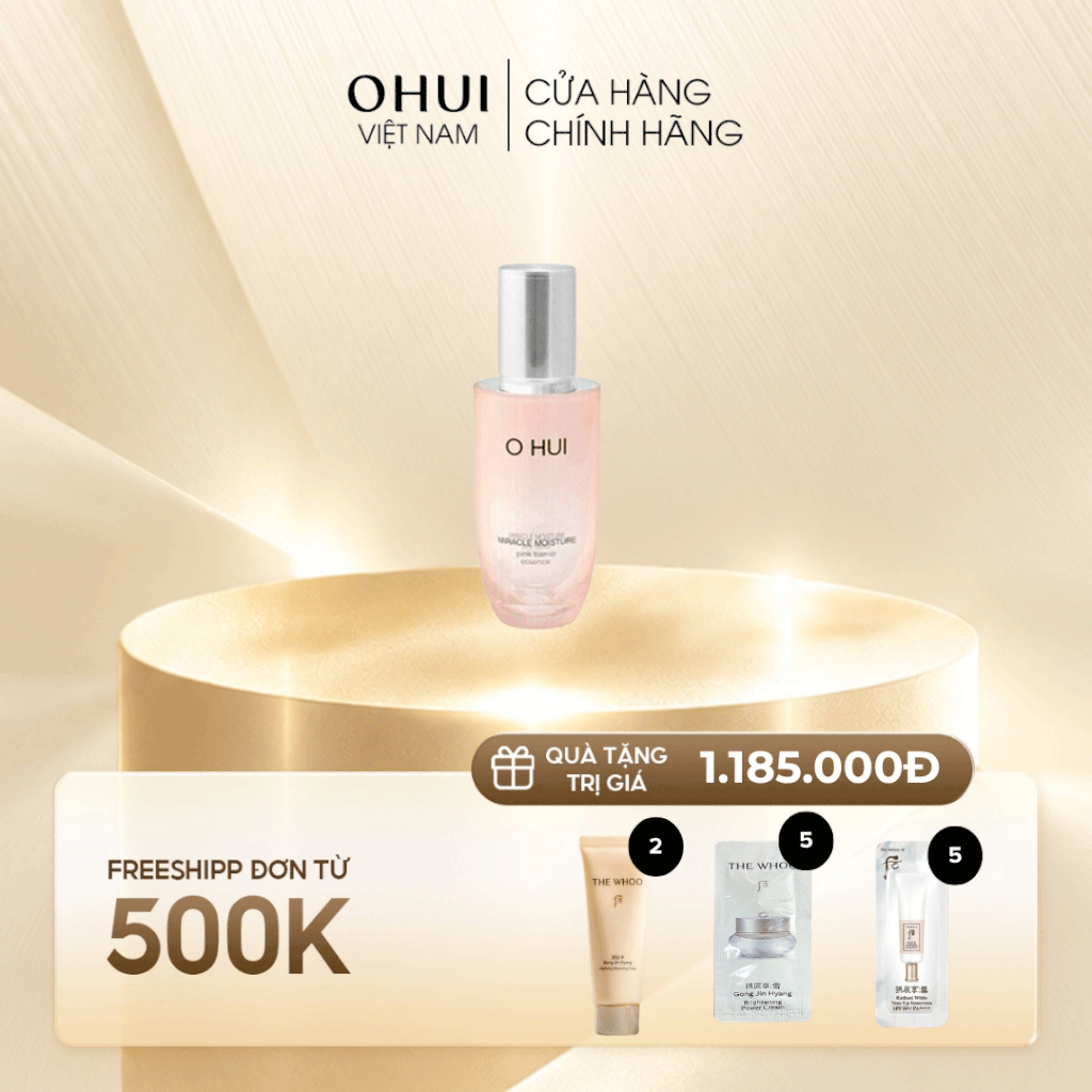 Tinh chất dưỡng ẩm OHUI Miracle Moisture Pink Barrier Essence