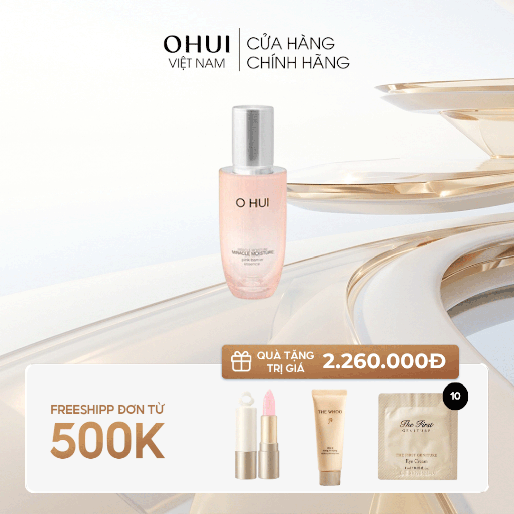 Tinh chất dưỡng ẩm OHUI Miracle Moisture Pink Barrier Essence