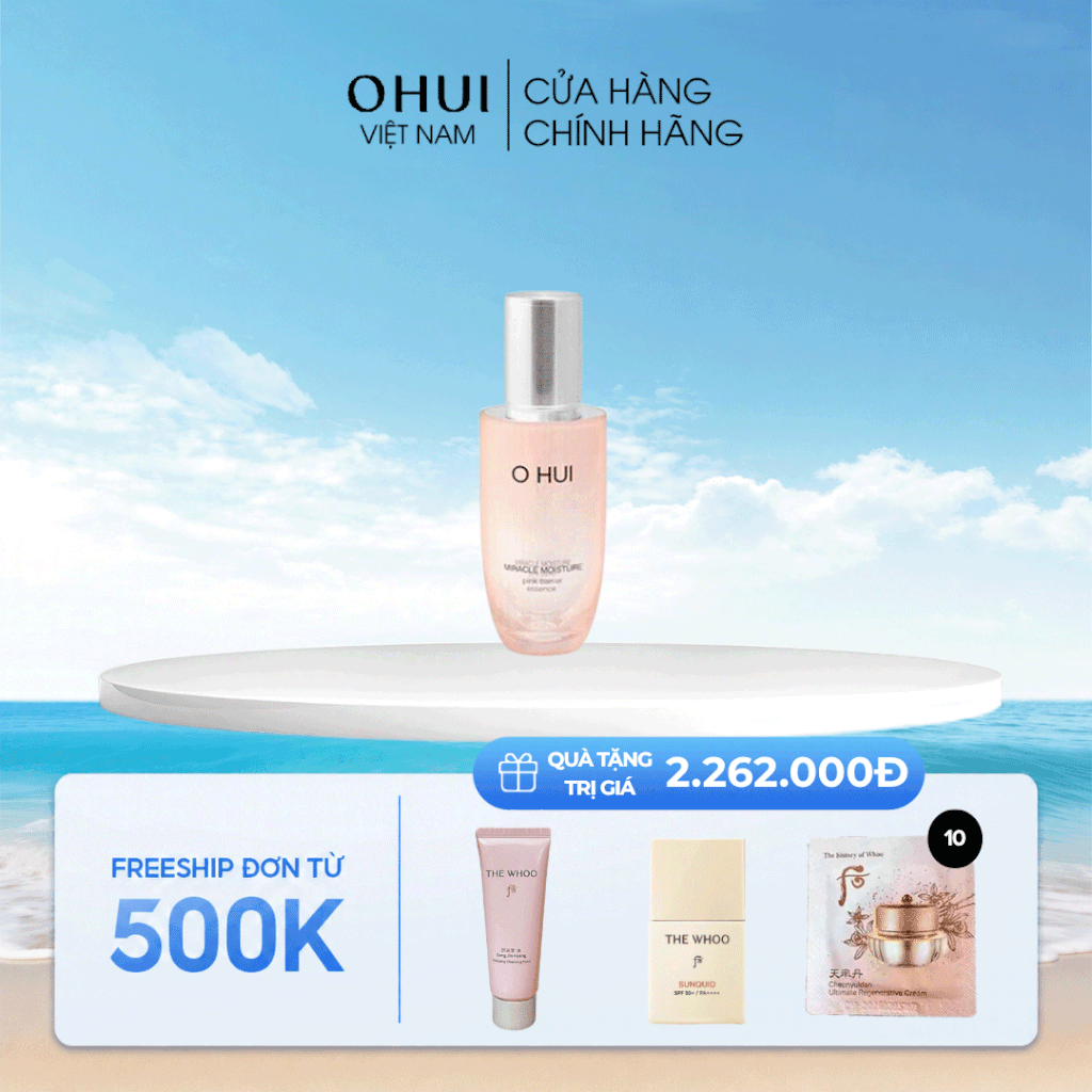 Tinh chất dưỡng ẩm OHUI Miracle Moisture Pink Barrier Essence