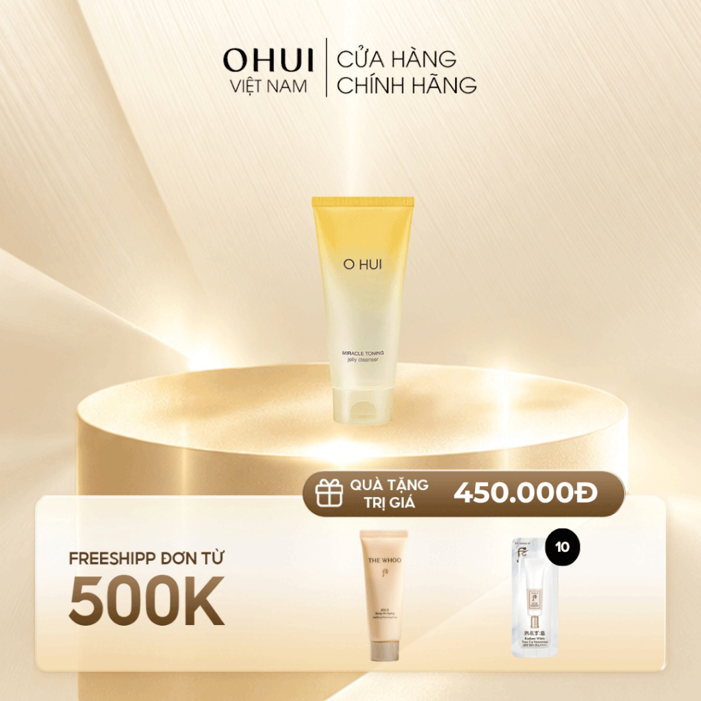 Sữa Rửa Mặt Dạng Gel OHUI Miracle Toning Jelly Cleanser