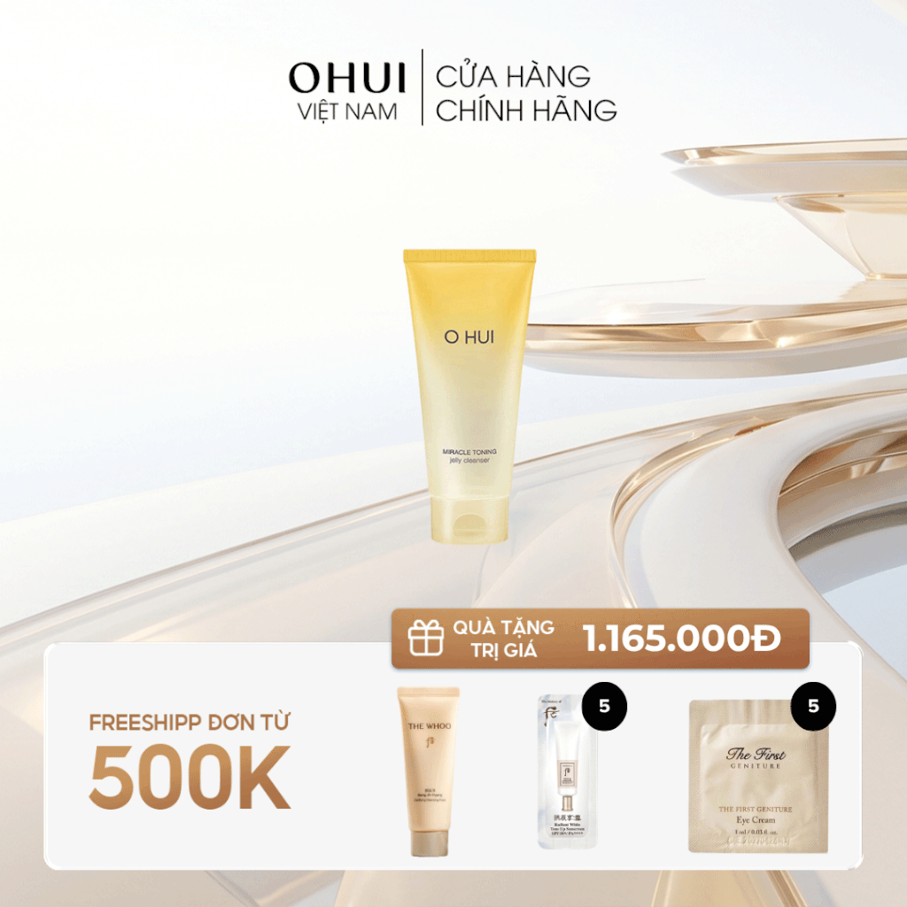 Sữa Rửa Mặt Dạng Gel OHUI Miracle Toning Jelly Cleanser
