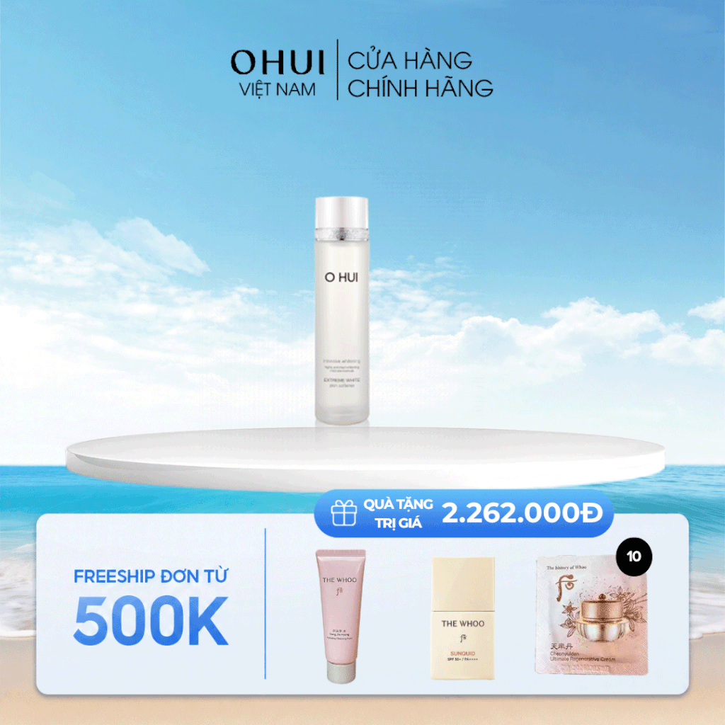 Nước cân bằng dưỡng trắng da OHUI Extreme White Skin Softener