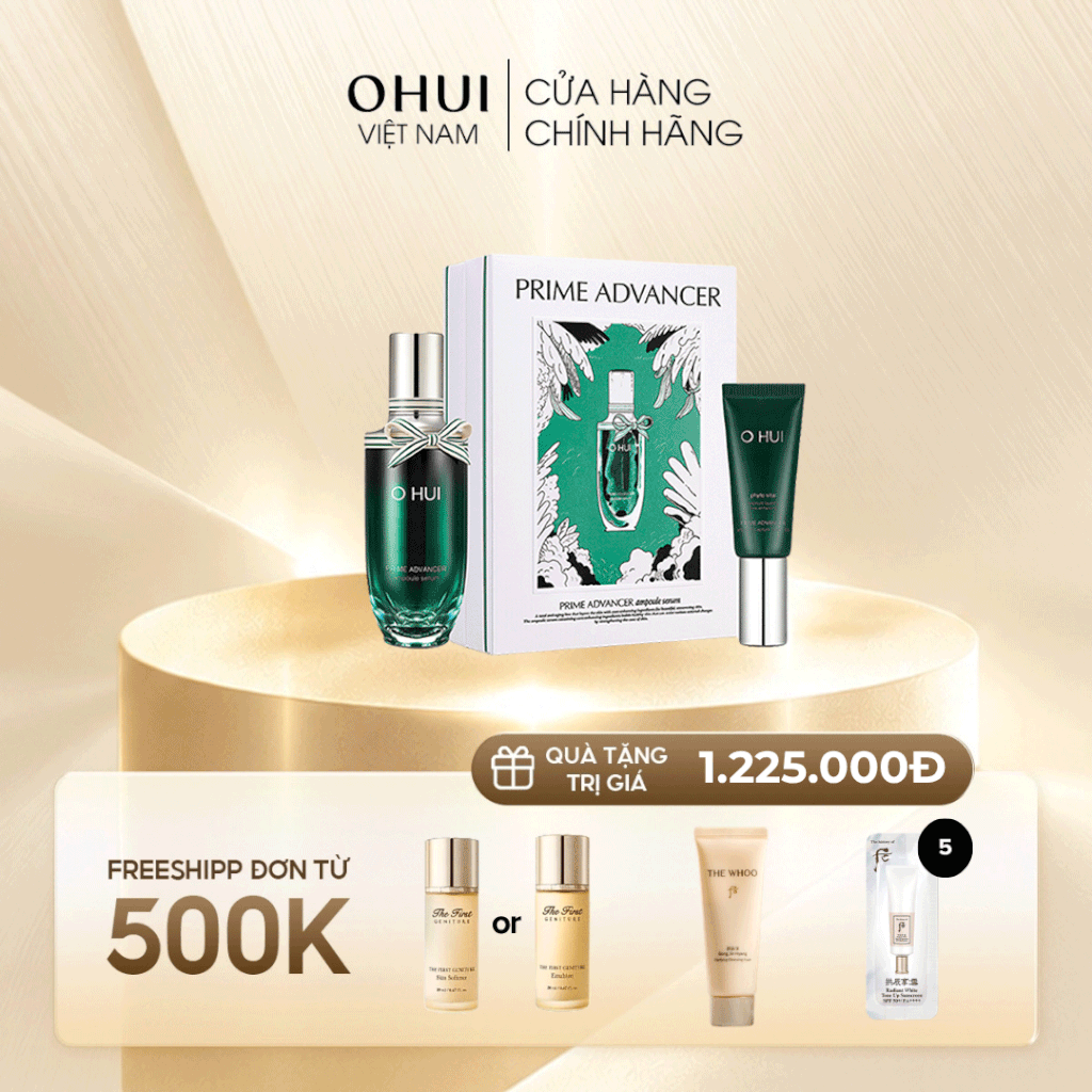 Bộ Tinh Chất Chống Lõa Hóa OHUI Prime Advancer Ampoule Serum Special Set