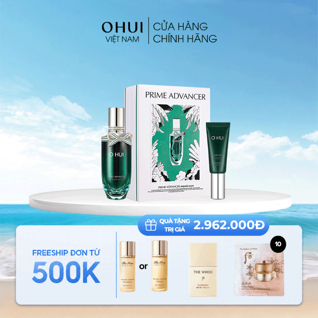 Bộ Tinh Chất Chống Lõa Hóa OHUI Prime Advancer Ampoule Serum Special Set