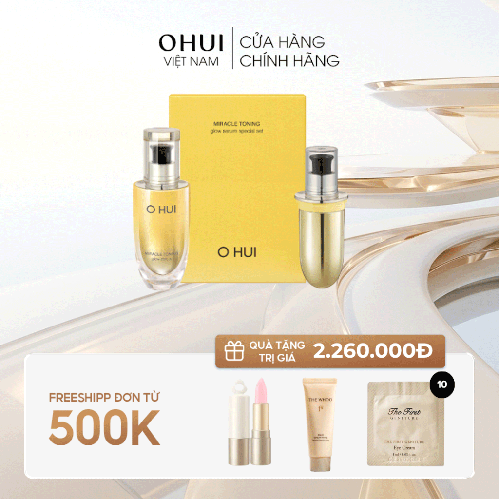 Bộ Tinh Chất Dưỡng Sáng Ohui Miracle Toning Glow Serum 100ml Set
