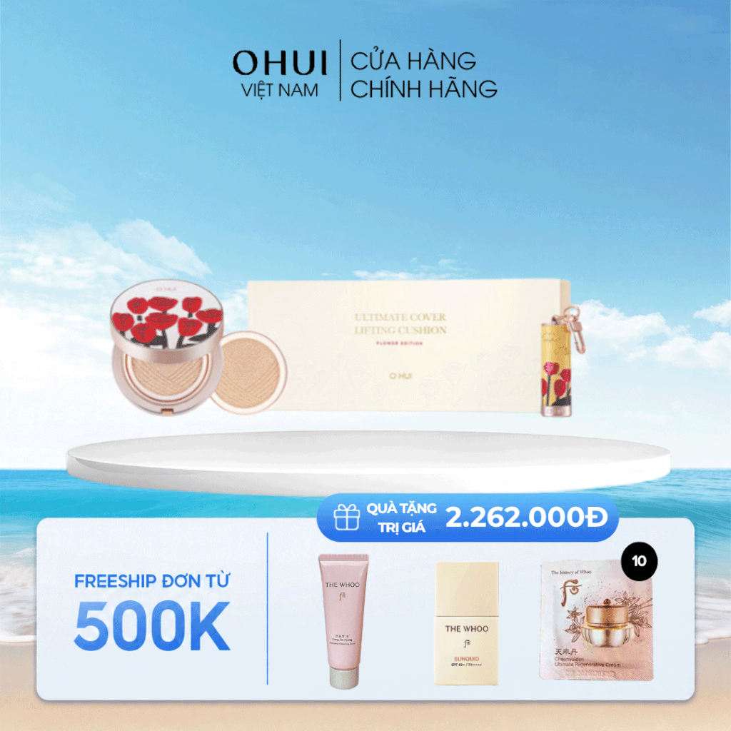 Bộ Phấn Nước Ohui Ultimate Cover Lifting Cushion Limited Special Set