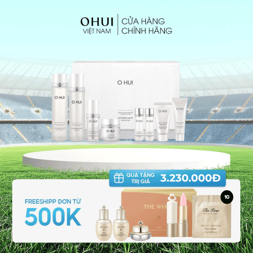 Bộ Dưỡng Trắng Da Căng Mịn Ohui Extreme White 4pcs Special Set