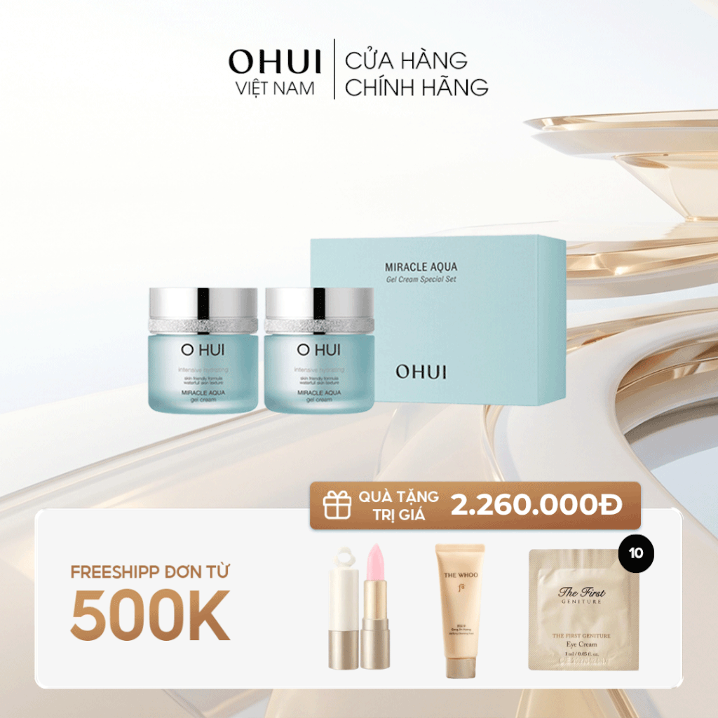 Bộ Kem Dưỡng Da Cấp Ẩm Ohui Miracle Aqua 2pcs