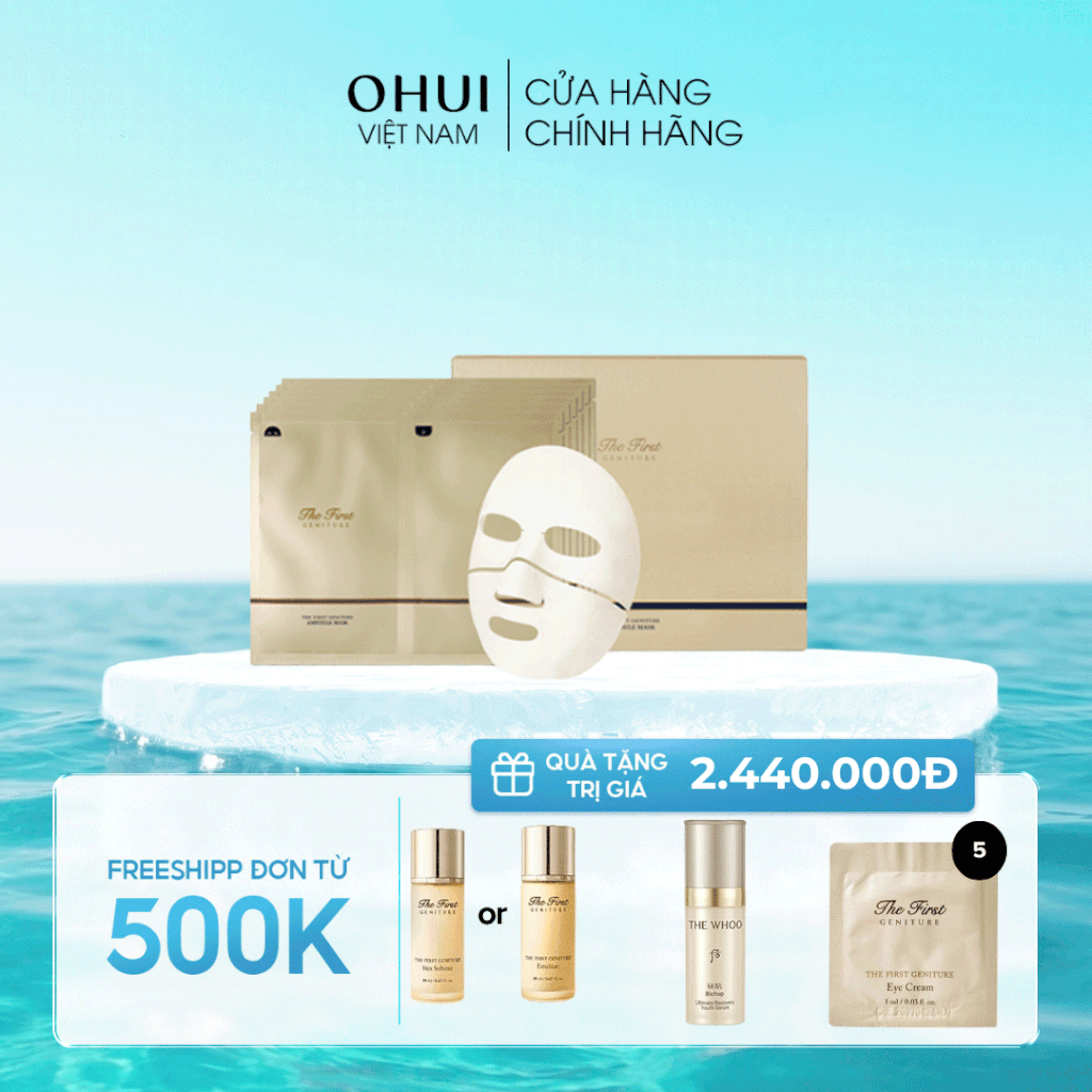 Set Mặt Nạ Trẻ hóa da OHUI The First Geniture Ampoule Mask