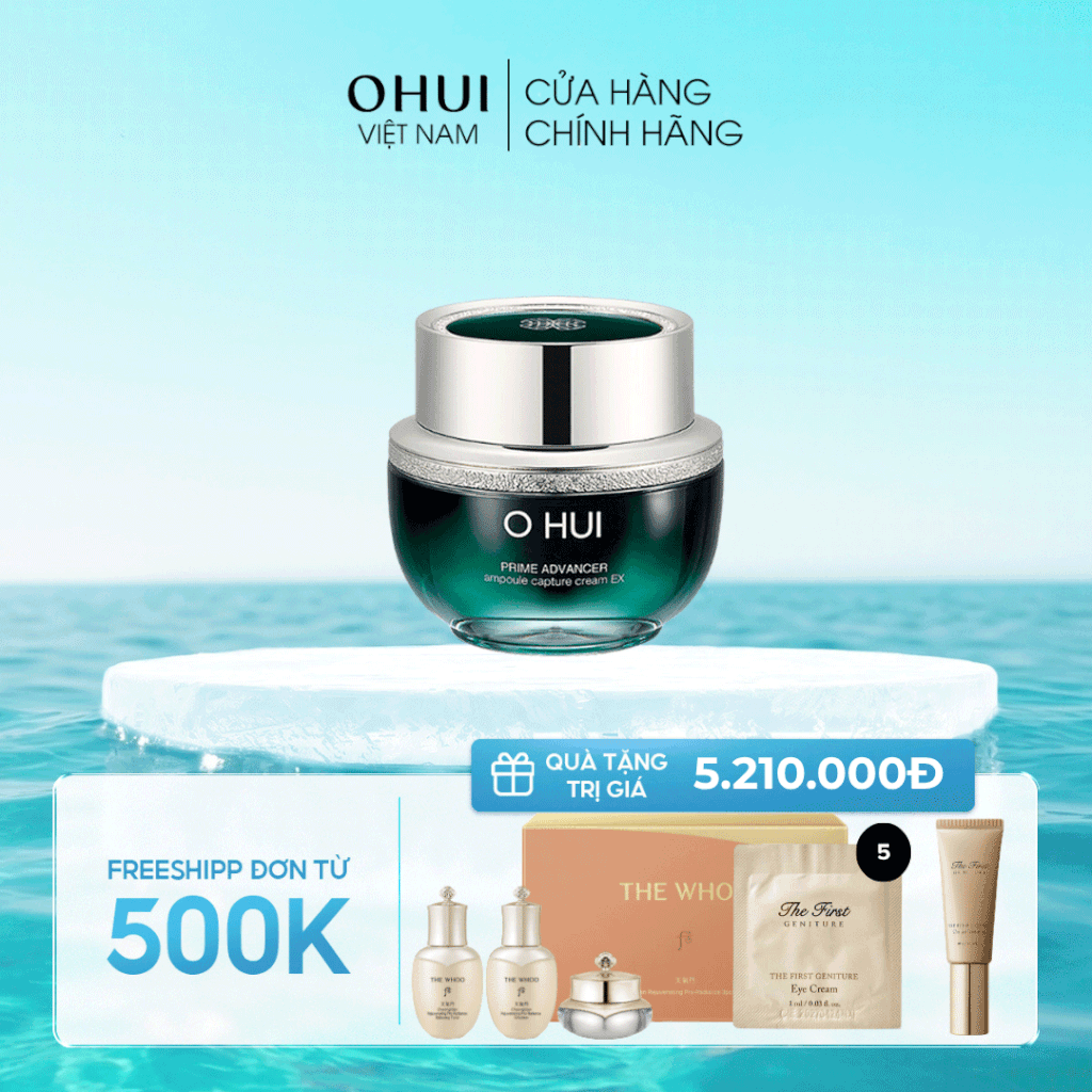 Kem dưỡng ngăn ngừa nếp nhăn OHUI Prime Advancer Ampoule Capture Cream