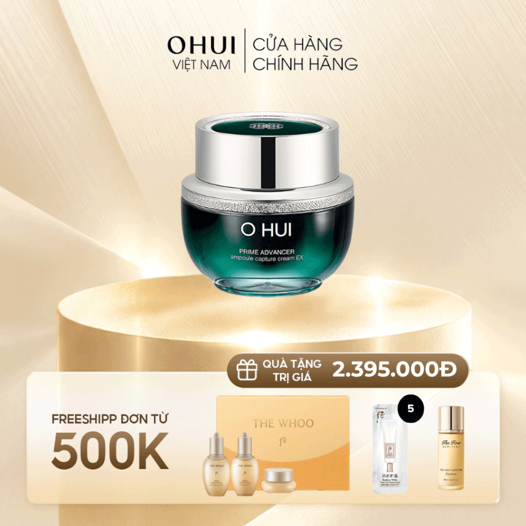 Kem dưỡng ngăn ngừa nếp nhăn OHUI Prime Advancer Ampoule Capture Cream