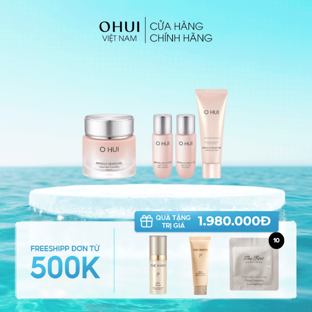 Bộ Kem Dưỡng Ẩm Ohui Miracle Moisture Ceramide Cream
