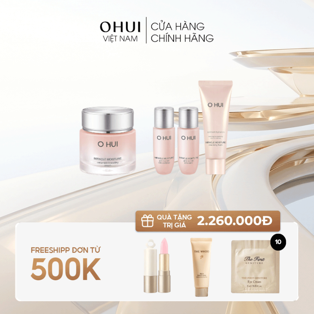 Bộ Kem Dưỡng Ẩm Ohui Miracle Moisture Ceramide Cream
