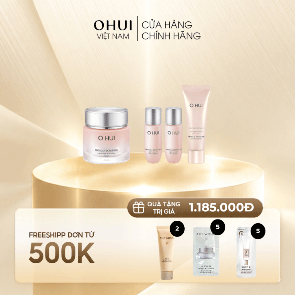 Bộ Kem Dưỡng Ẩm Ohui Miracle Moisture Ceramide Cream