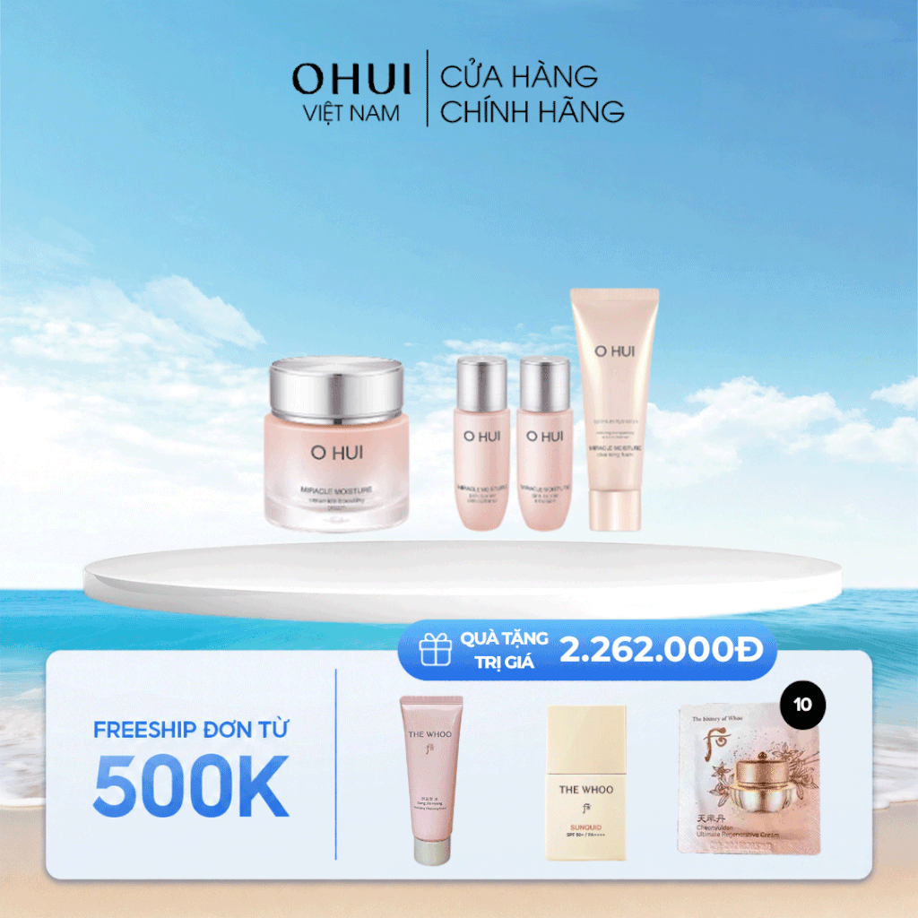 Bộ Kem Dưỡng Ẩm Ohui Miracle Moisture Ceramide Cream