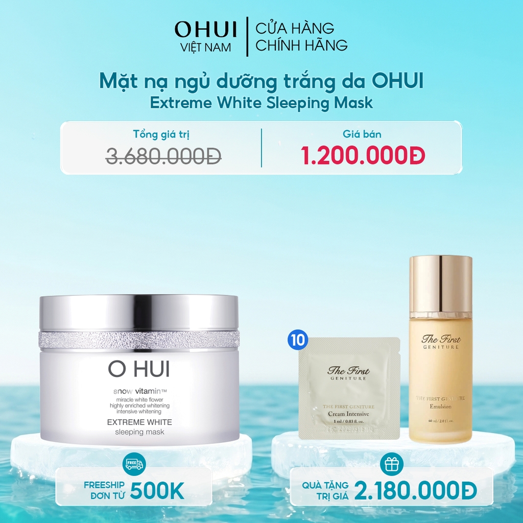 Mặt nạ ngủ dưỡng trắng da OHUI Extreme White Sleeping Mask