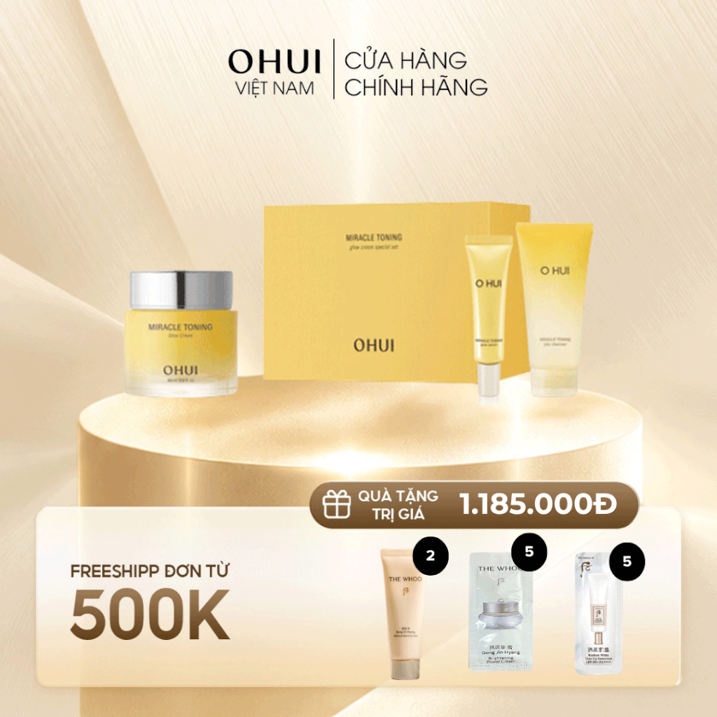 Bộ Kem Dưỡng Ohui Miracle Toning Glow Cream Special Set