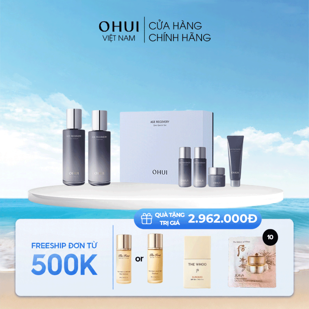 Bộ Sản Phẩm Dưỡng Da Trẻ Hóa Ohui Age Recovery Special Set 2pcs Y24