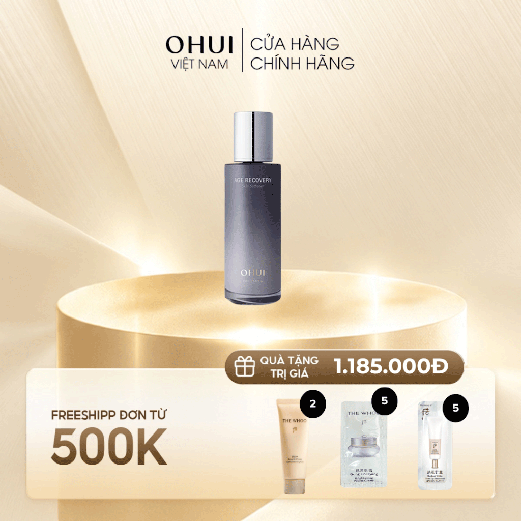 Nước cân bằng cải thiện nếp nhăn OHUI Age Recovery Skin Softener