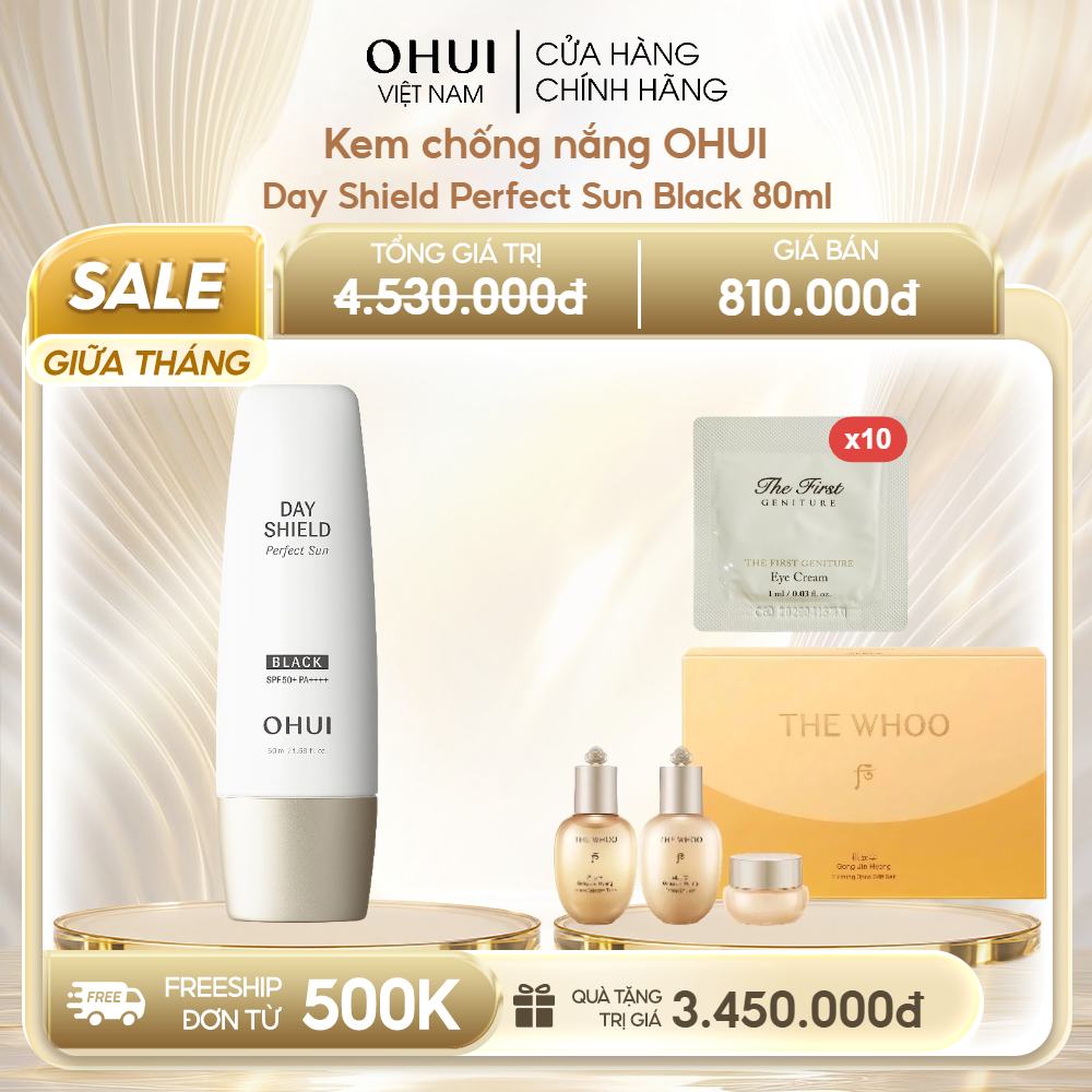 Kem chống nắng kiểm soát dầu OHUI Day Shield Perfect Sun Black
