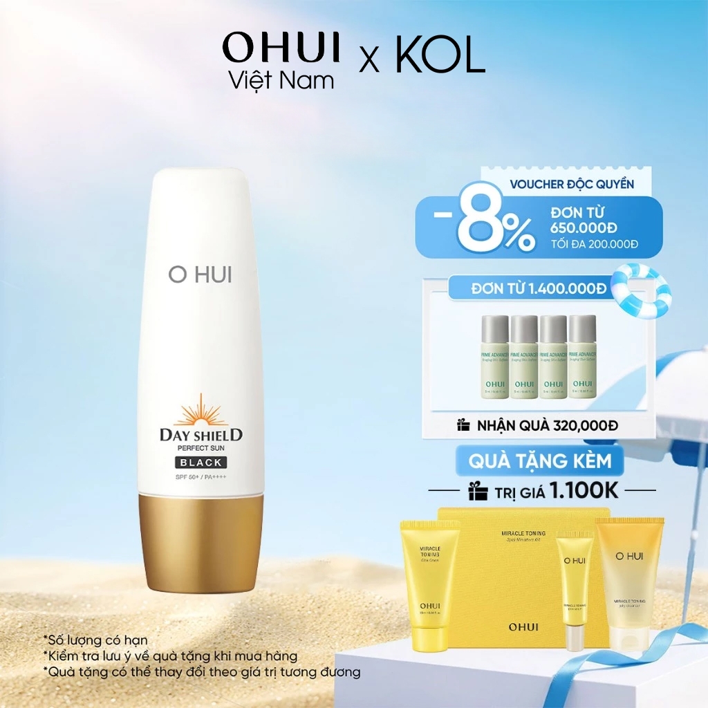 [KOL x OHUI] Kem chống nắng kiểm soát dầu OHUI Day Shield Perfect Sun Black
