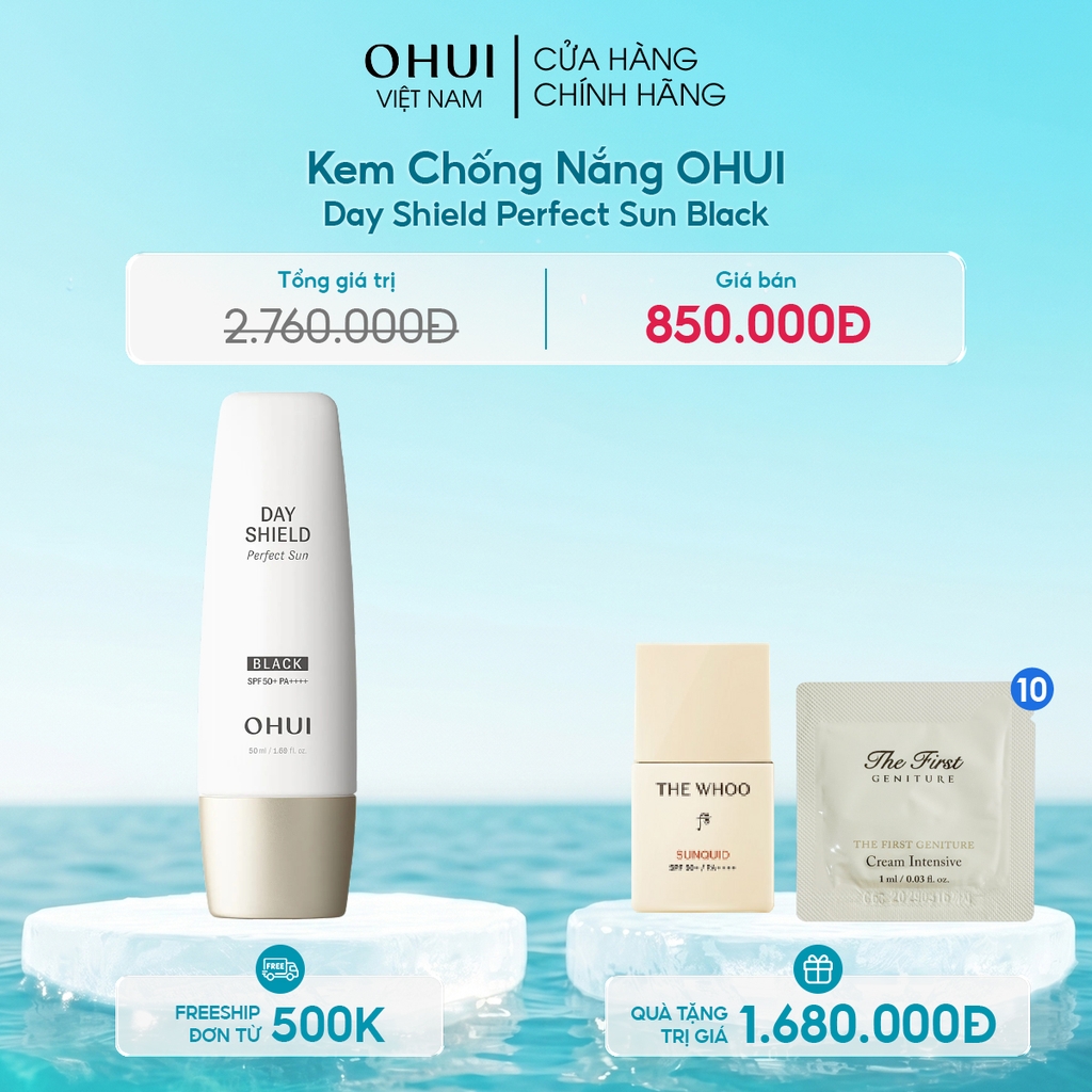 Kem chống nắng kiểm soát dầu OHUI Day Shield Perfect Sun Black