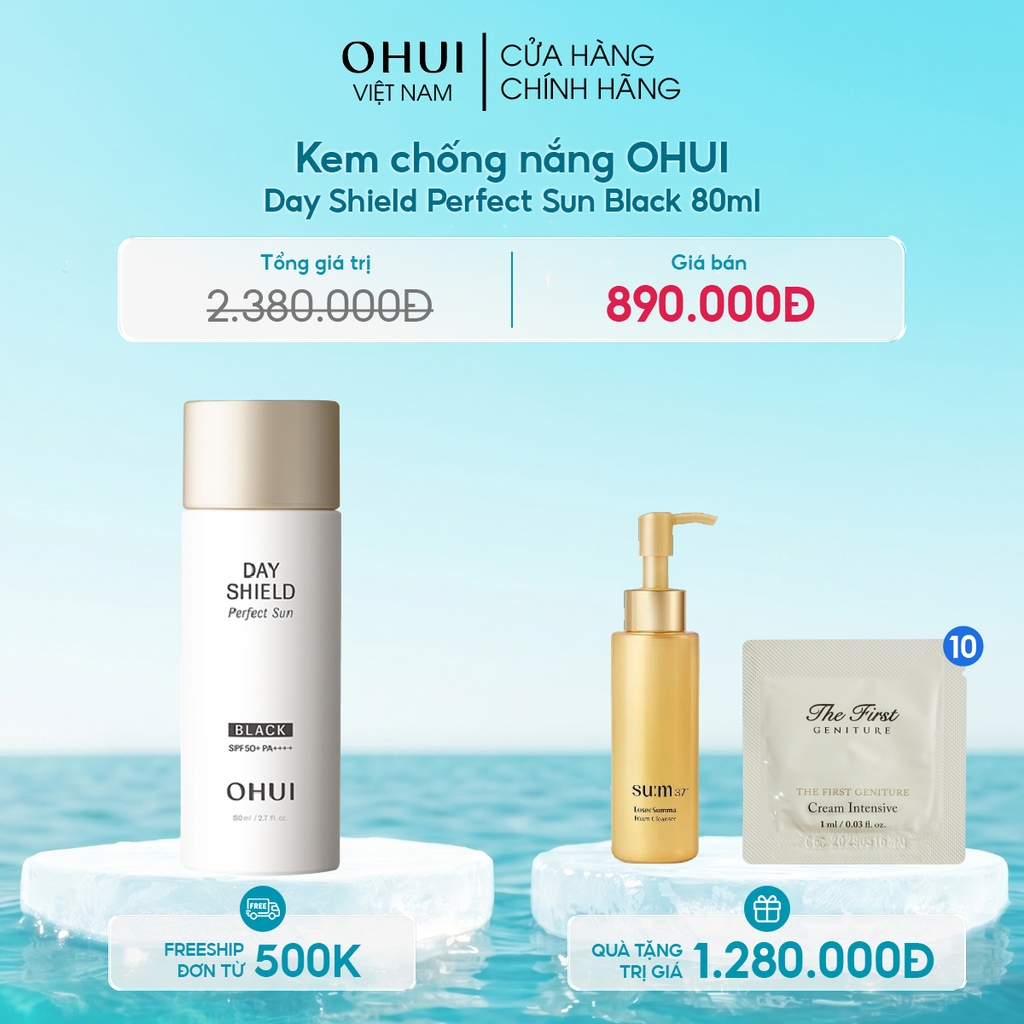 Kem chống nắng kiểm soát dầu OHUI Day Shield Perfect Sun Black