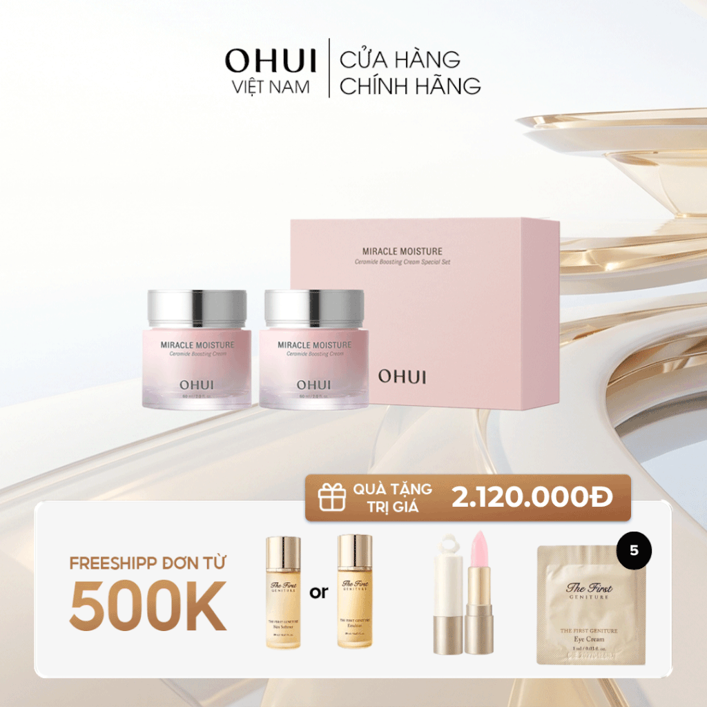 Bộ Kem dưỡng ẩm sâu OHUI Miracle Moisture Cream
