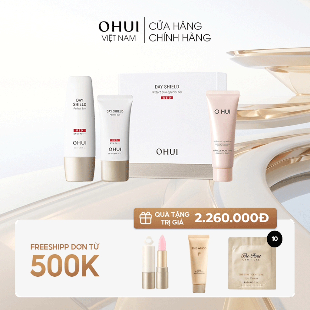 Bộ Kem Chống Nắng Ohui Day Shield Perfect Sun Red 3pcs