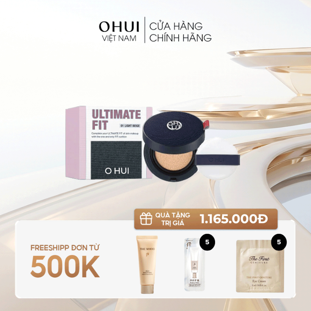 Phấn Nước Ohui Ultimate Fit Longwear Jean Cushion Pink 01