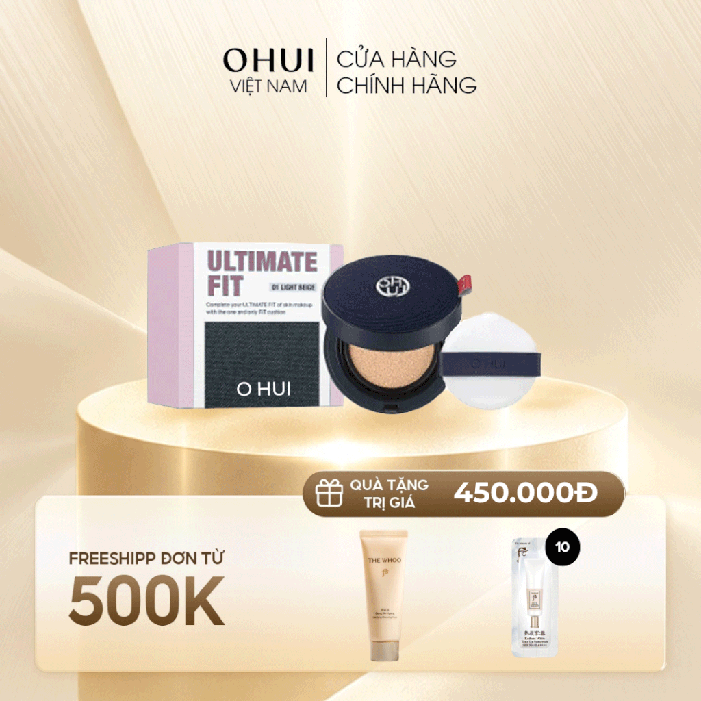 Phấn Nước Ohui Ultimate Fit Longwear Jean Cushion Pink 01