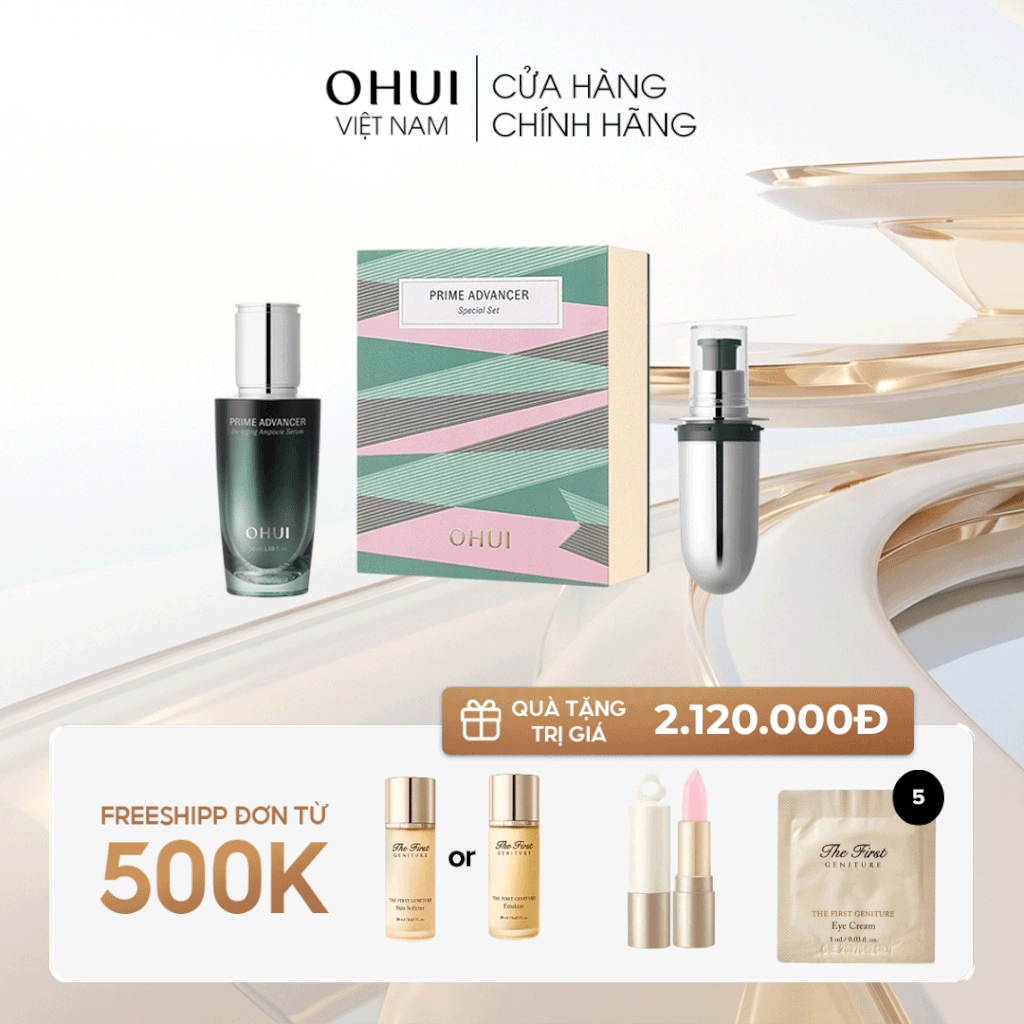Bộ Tinh Chất Ohui Prime Advancer De Aging Ampoule Serum 2pcs Set