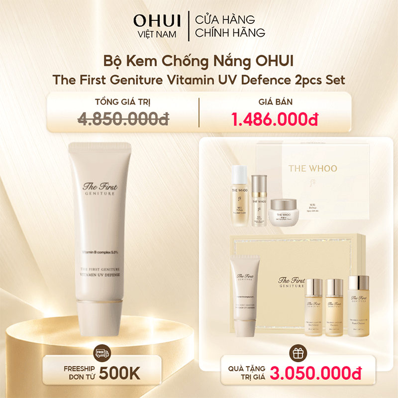 Bộ Kem Chống Nắng OHUI The First Geniture Vitamin UV Defence 2pcs Set