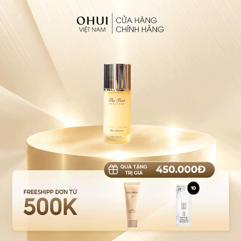 Nước cân bằng chống lão hóa da tái sinh da OHUI The First Geniture Skin Softener 60ml