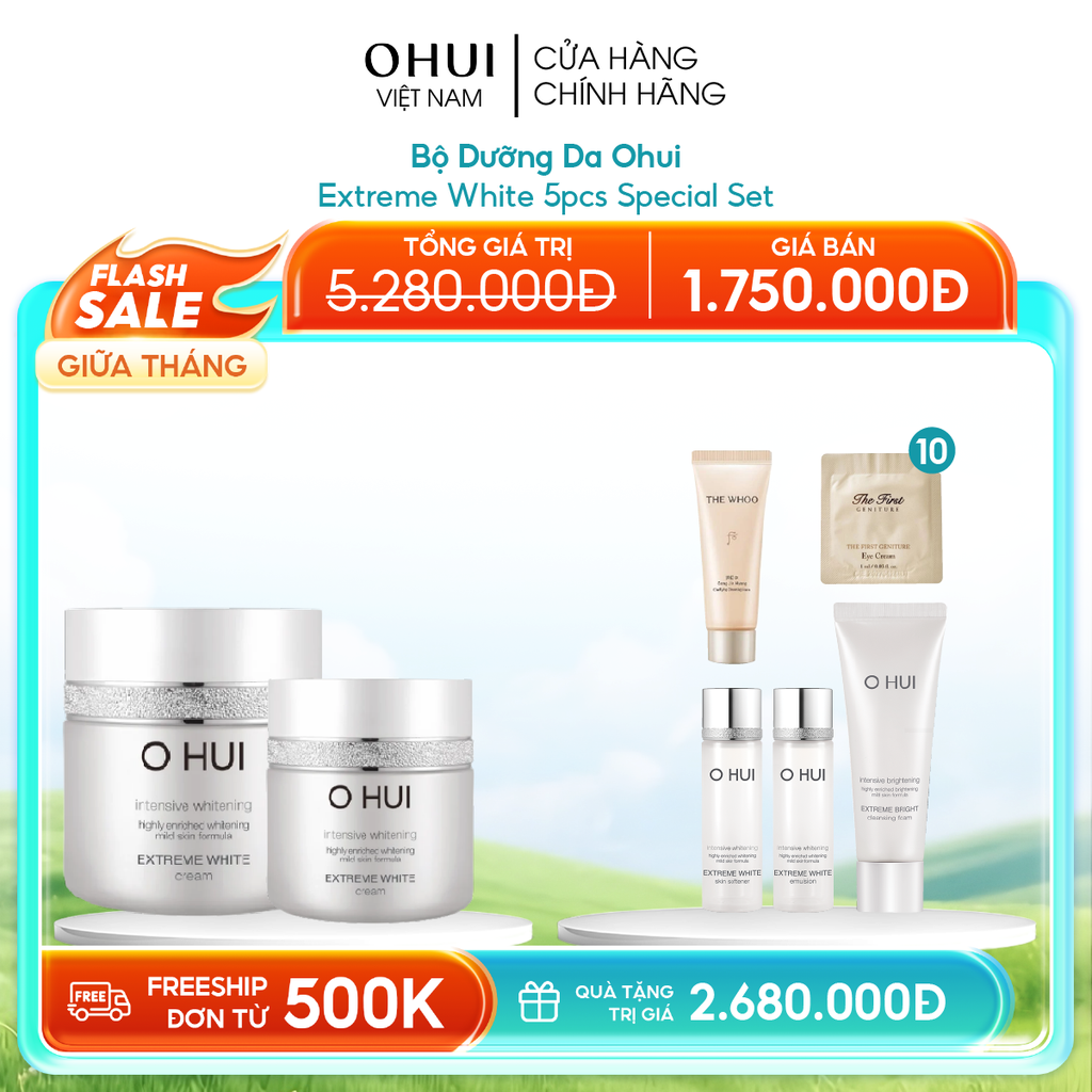 Bộ Dưỡng Da Ohui Extreme White 5pcs Special Set