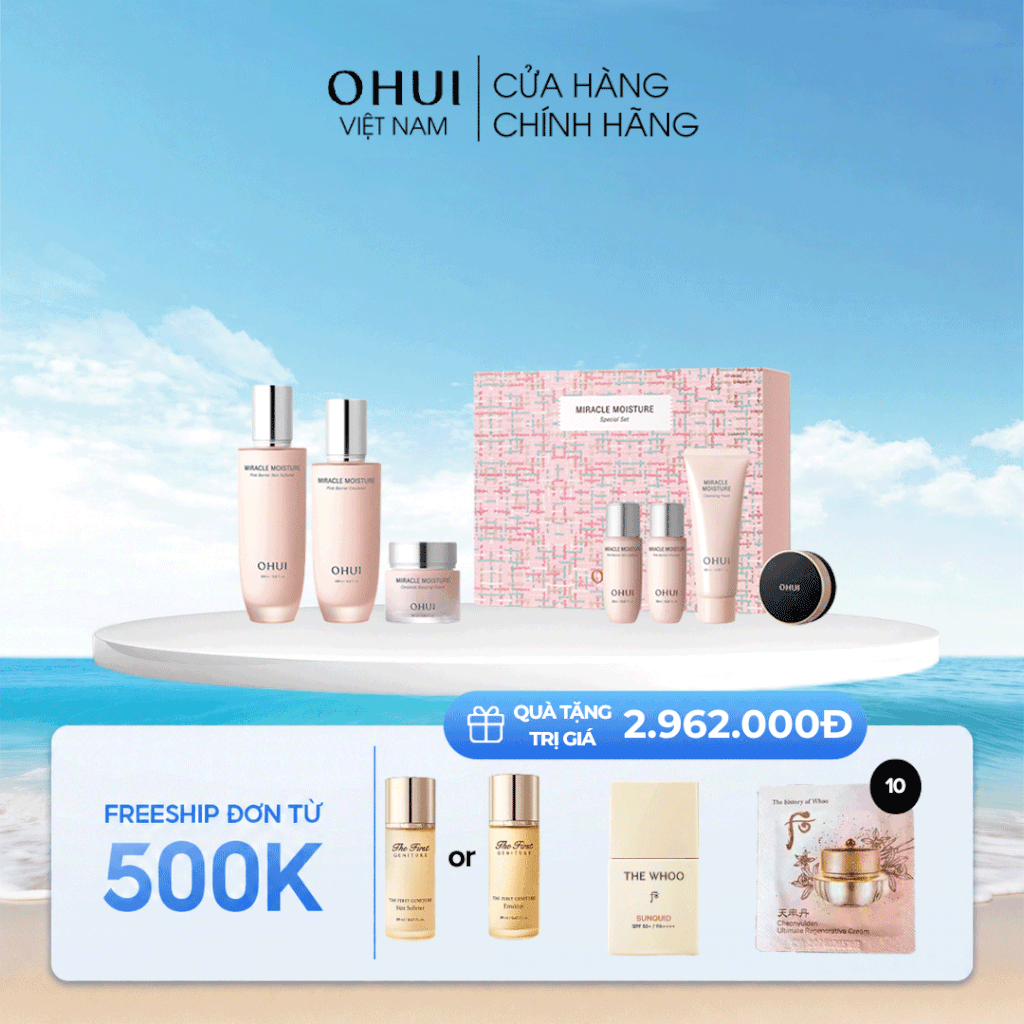 Bộ Dưỡng Da Ohui Miracle Moisture 3pcs Special Set