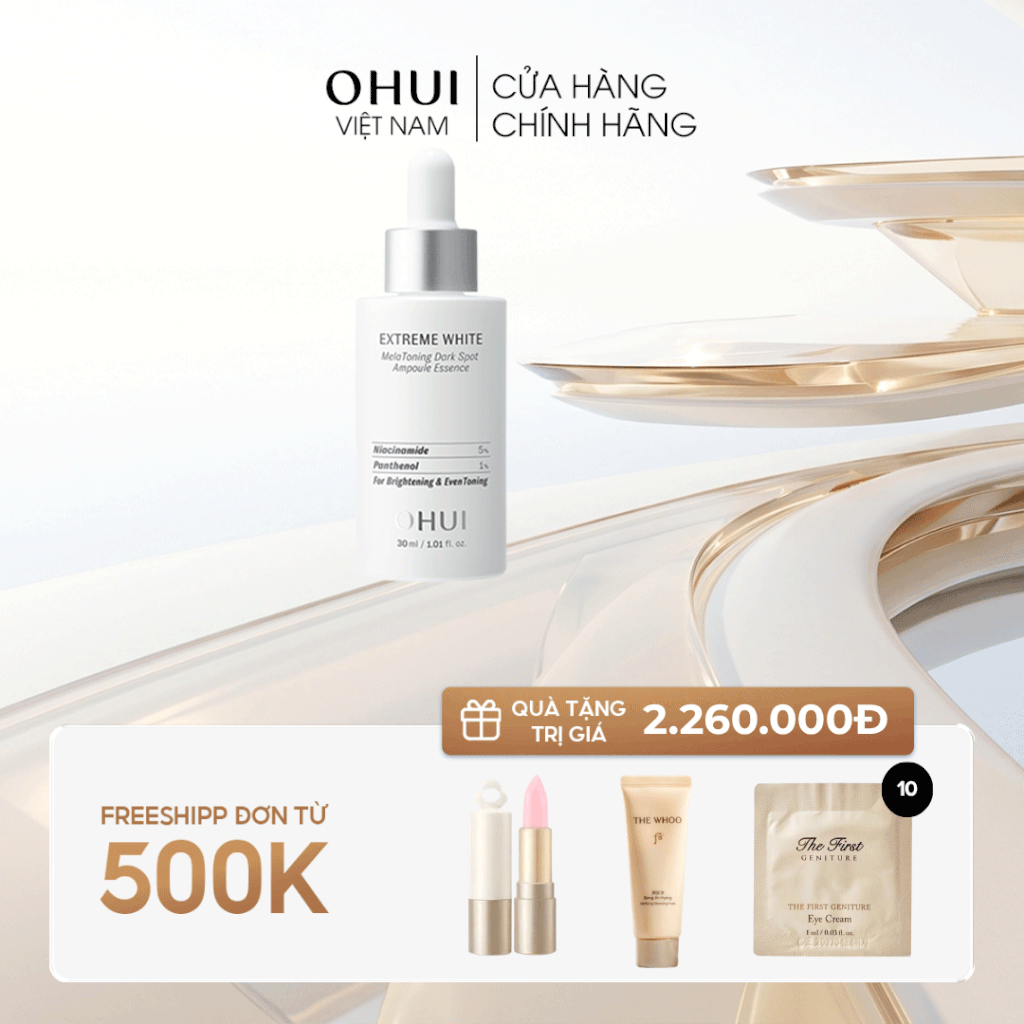 Tinh Chất Trị Nám OHUI Extreme White Melanin Dark Spot Ampoule Essence