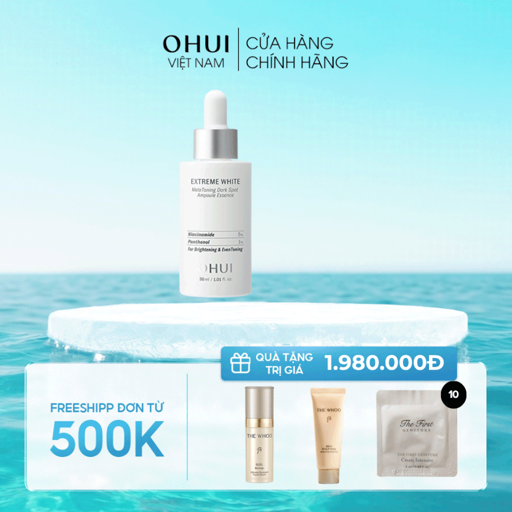 Tinh Chất Trị Nám OHUI Extreme White Melanin Dark Spot Ampoule Essence