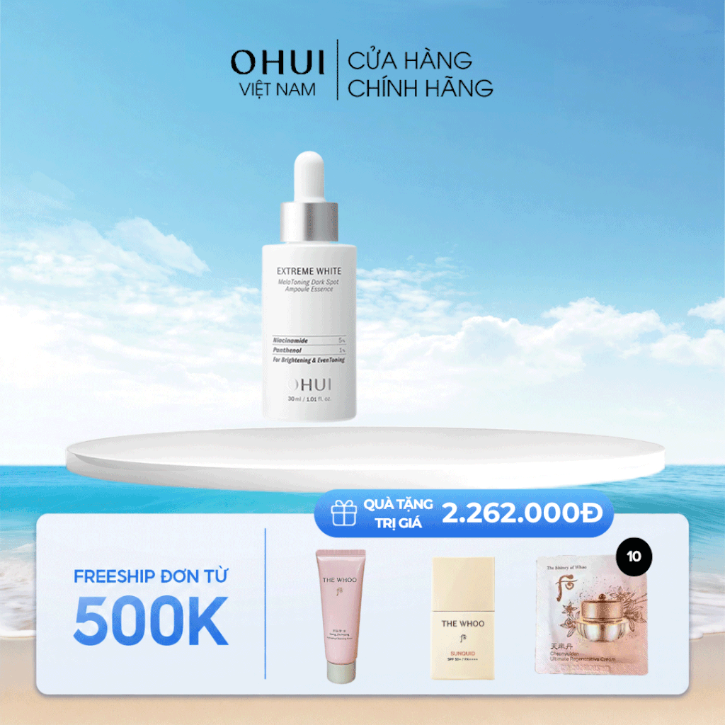 Tinh Chất Trị Nám OHUI Extreme White Melanin Dark Spot Ampoule Essence