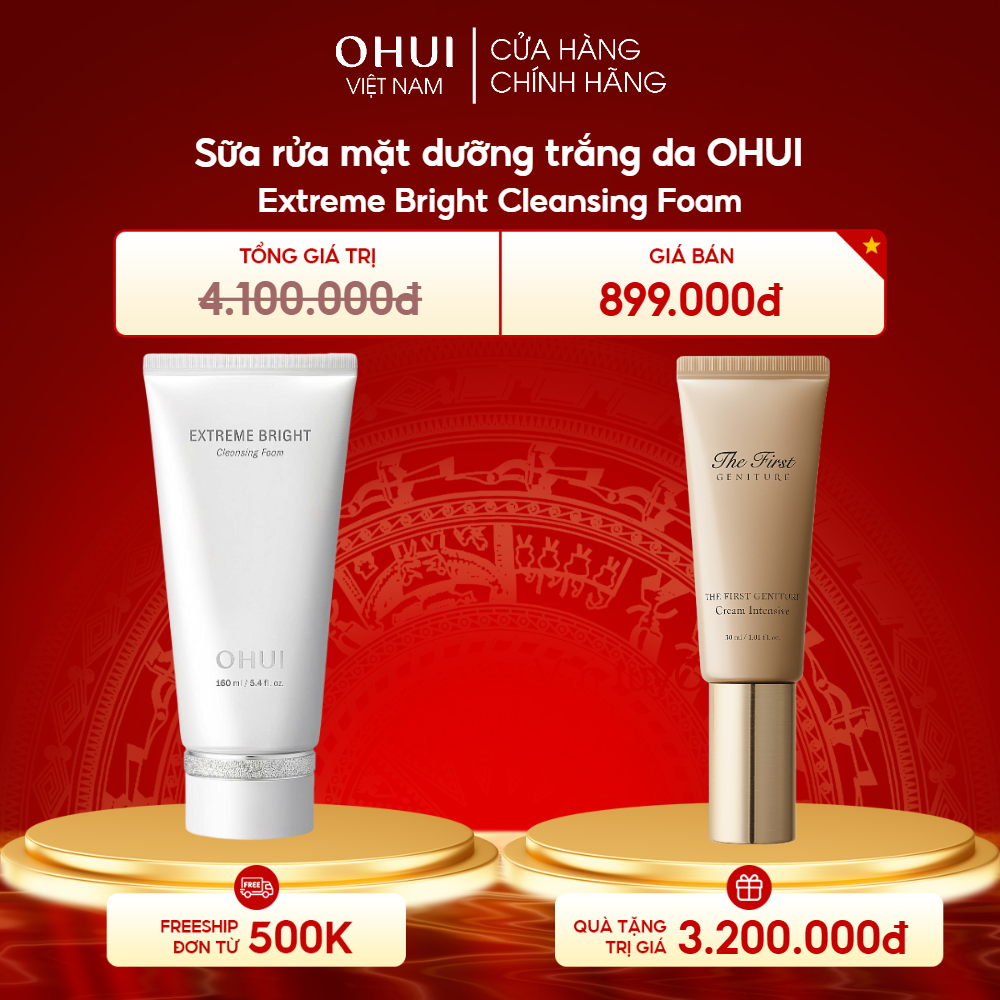 Sữa rửa mặt dưỡng trắng da OHUI Extreme Bright Cleansing Foam