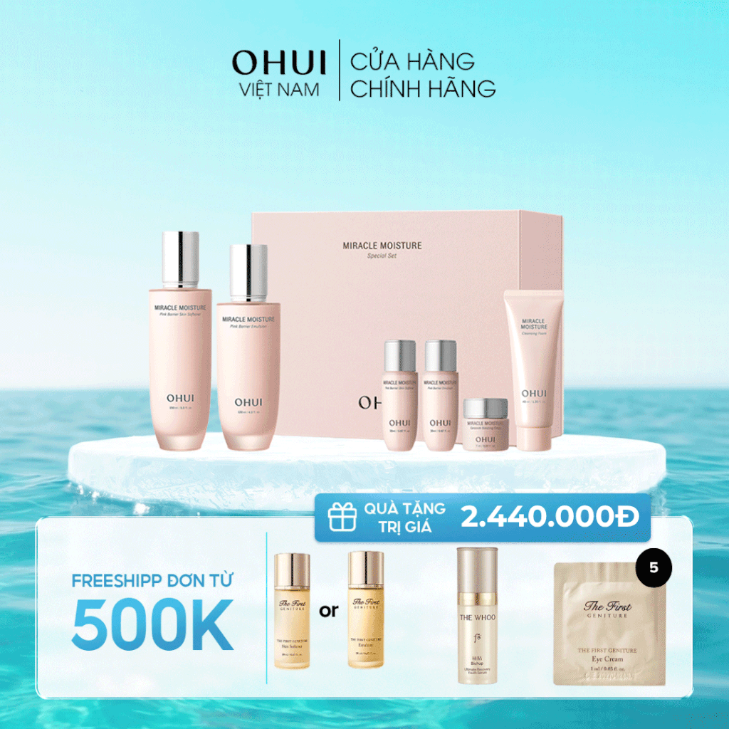Bộ Dưỡng Ẩm Ohui Miracle Moisture 2pcs Special Set