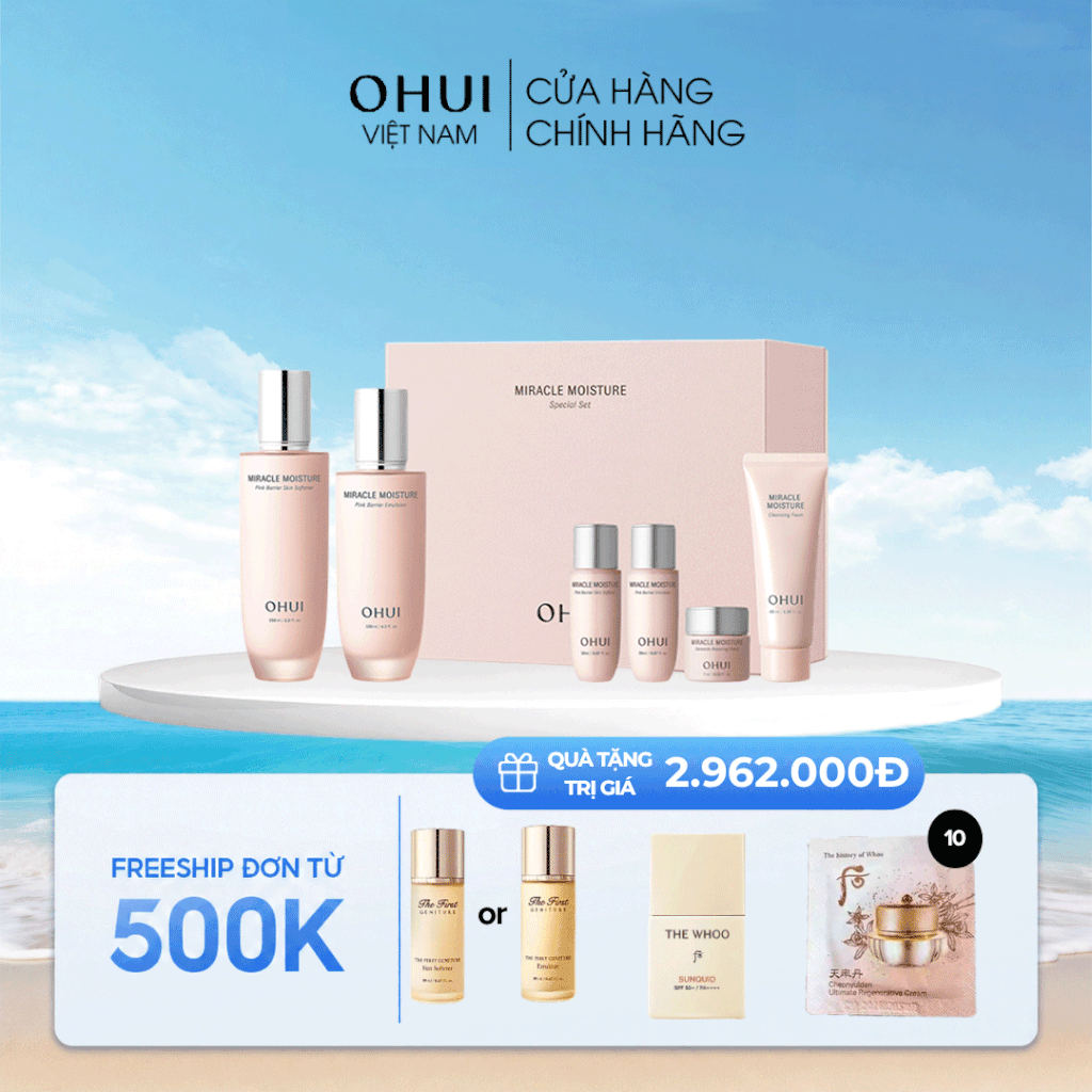 Bộ Dưỡng Ẩm Ohui Miracle Moisture 2pcs Special Set