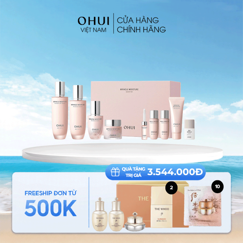 Bộ Dưỡng ẩm Ohui Miracle Moisture 4pcs Special Set